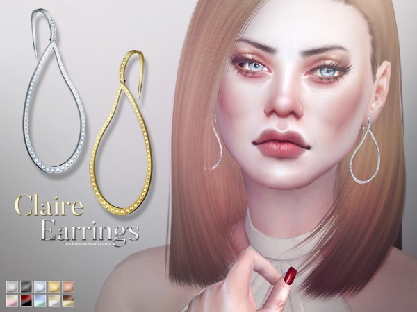  The Sims Resource: Claire Earrings by Pralinesims