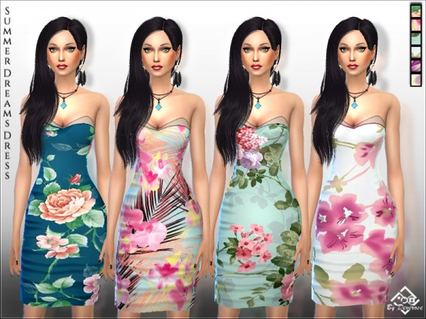  The Sims Resource: Summer Dreams Dress by Devirose