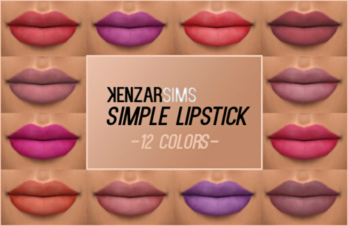  Kenzar Sims: Simple Lipstick