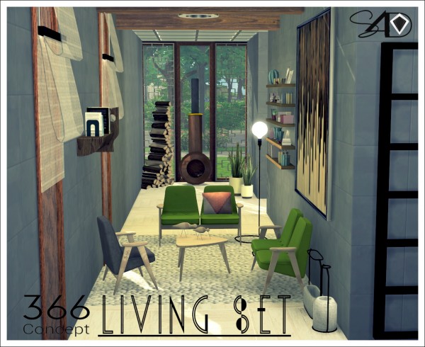  Sims 4 Designs: Concept Living Set Part I