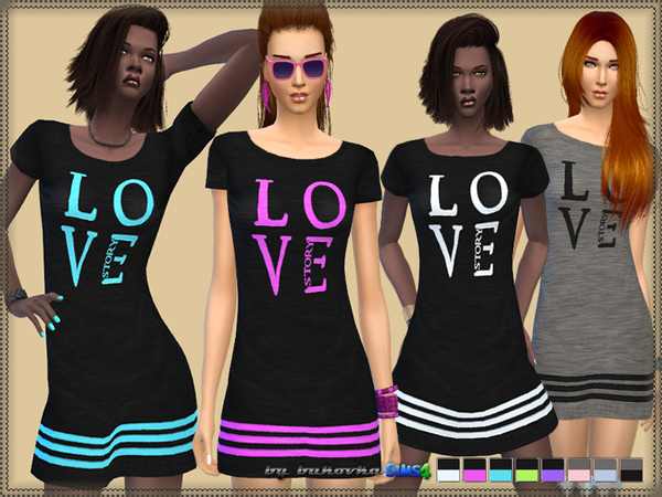  The Sims Resource: Dress Love Story by bukovka