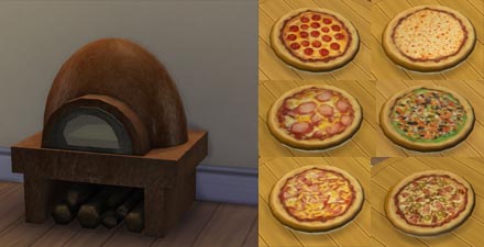  Mod The Sims: Rustic Clay Pizza oven. With pizza recipes! by necrodog