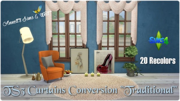  Annett`s Sims 4 Welt: Curtains Conversion Traditional