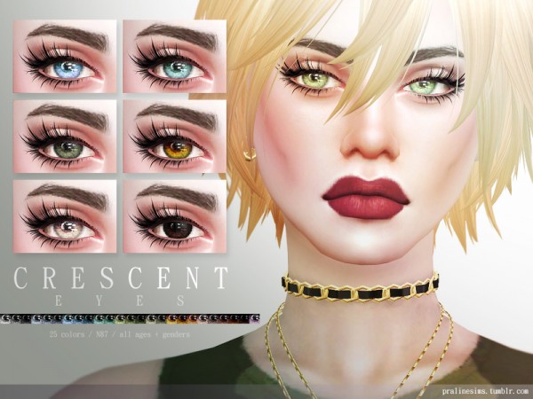  The Sims Resource: Crescent Eyes N87 by Pralinesims
