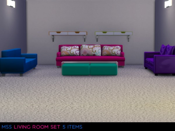  Simsworkshop: Livingroom Set by midnightskysims