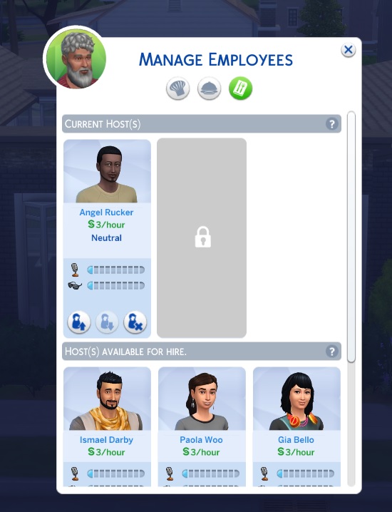  Mod The Sims: Hire One Additional Host   Restaurant by lindseyy