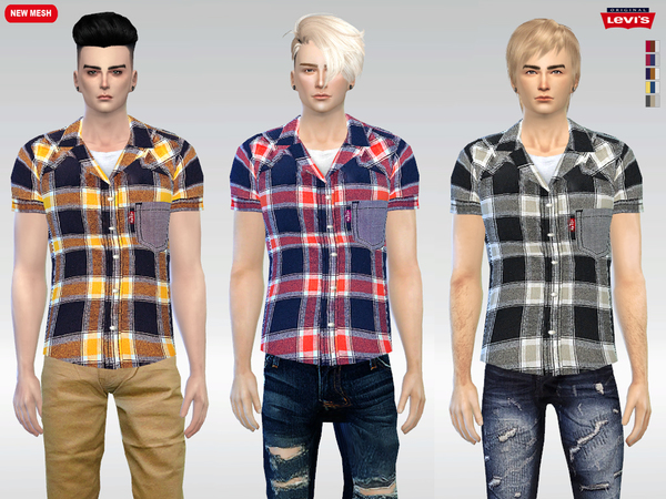  The Sims Resource: Boy Next Door Casual Shirt by McLayneSims