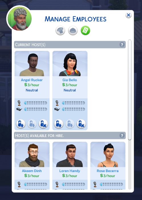  Mod The Sims: Hire One Additional Host   Restaurant by lindseyy