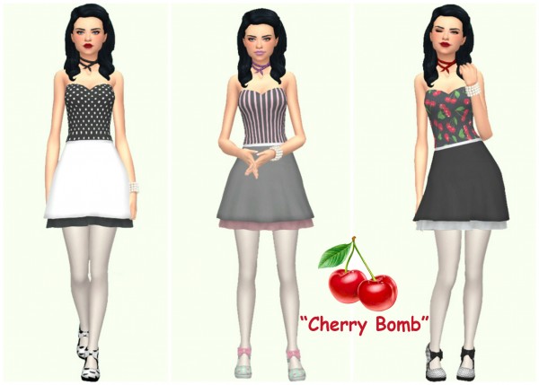  Simsworkshop: Cherry Bomb Dress