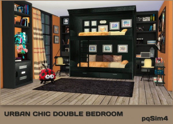  PQSims4: Urban Chic Double Bedroom