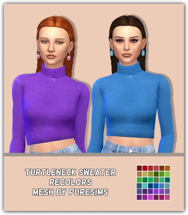  Simsworkshop: Turtleneck Sweater Recolored by Maimouth