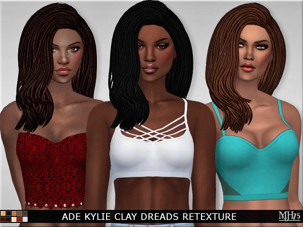  Sims Addictions: Ade Kylie Clay Dreads Retexture