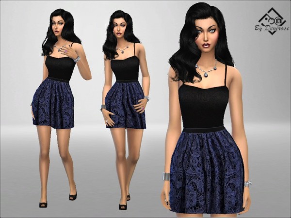  The Sims Resource: Dress Lace Chic by Devirose