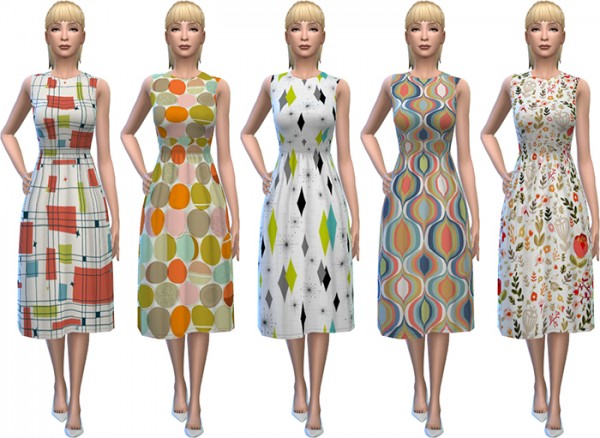  Simsworkshop: Retro Dresses by deelitefulsimmer