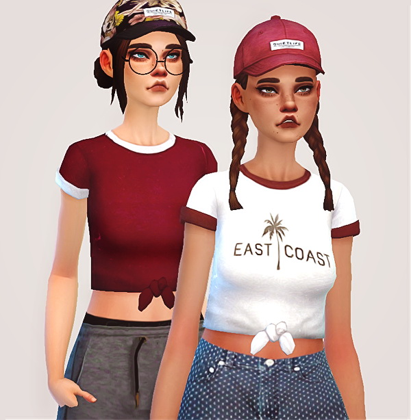  Pure Sims: Ringer tee + knot