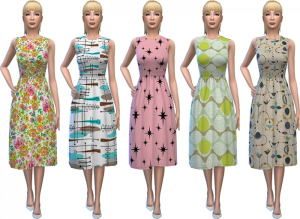  Simsworkshop: Retro Dresses by deelitefulsimmer