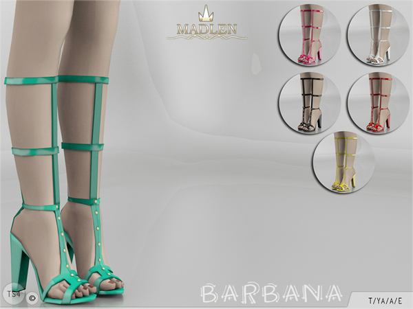  The Sims Resource: Madlen Barbana Shoes   Longer version by MJ95
