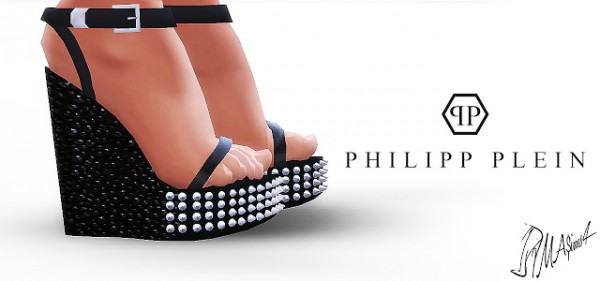  MA$ims 3: Philipp Plein Spiked Plarform Sandals