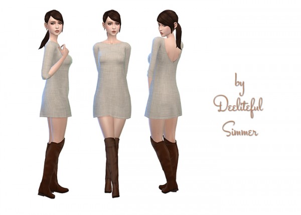  Simsworkshop: Amarylls Sweater Dress Recolored by deelitefulsimmer