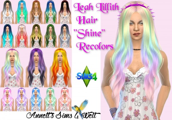  Annett`s Sims 4 Welt: Leah Lillith Hair Shine Recolors