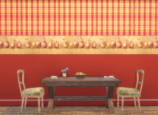 The Sims Models Kitchen Walls By Granny Zaza Sims 4 Downloads