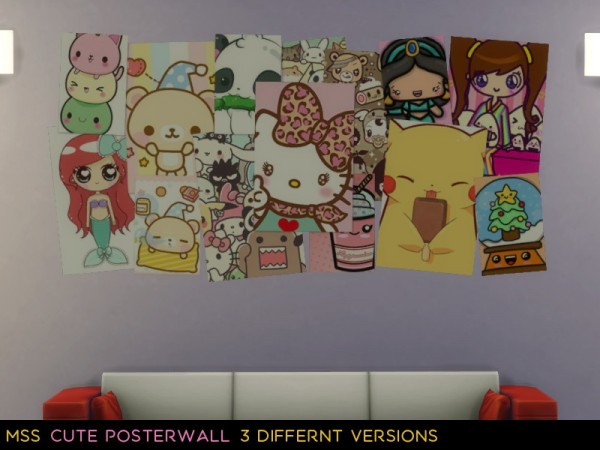  Simsworkshop: Cute Posterwall by midnightskysims