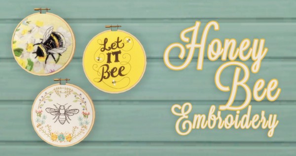  Hamburgercakes: Honey Bee Embroidery