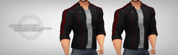  Simsworkshop: N7 Faux Leather Jacket V 2 by Xld Sims