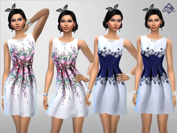  The Sims Resource: Vintage Dress by Devirose