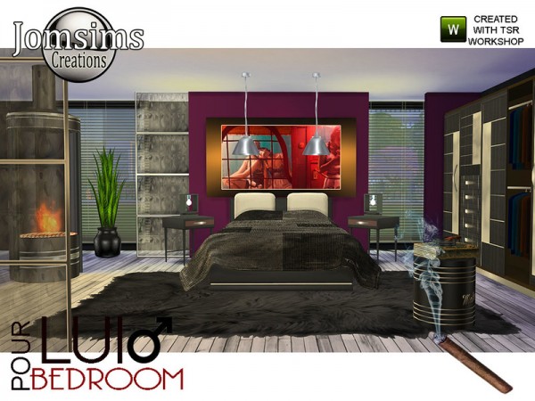  The Sims Resource: Bedroom for him by Jomsims