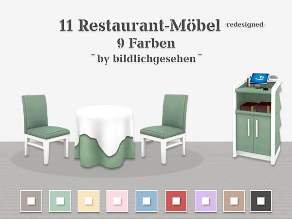 Akisima Sims Blog: Restaurant furniture recolored