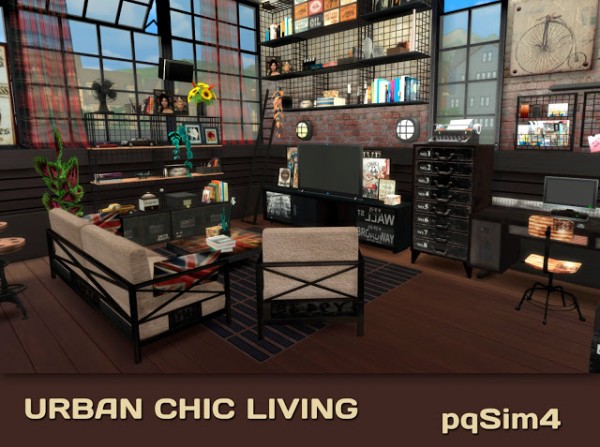  PQSims4: Urban Chic Livingroom
