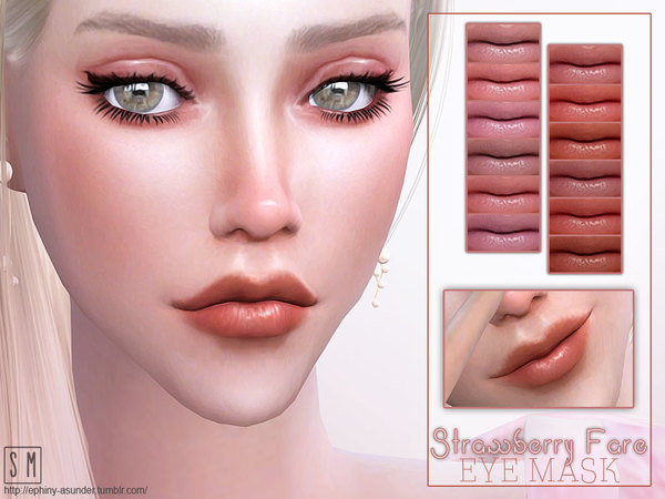  The Sims Resource: Strawberry Fare   Lip Gloss by Screaming Mustard