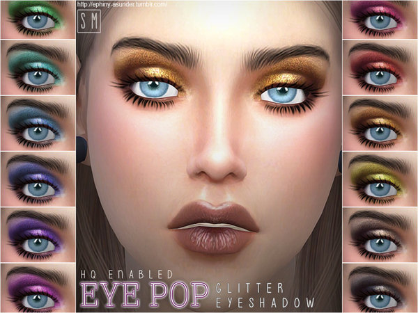  The Sims Resource: Eye Pop    Glitter Eye Shadow by Screaming Mustard