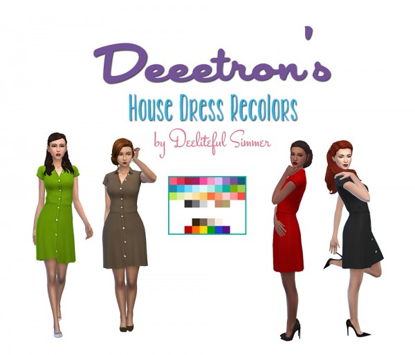  Simsworkshop: House Dress Recolors by deelitefulsimmer