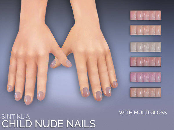  The Sims Resource: Sintiklia`s   Natural child nails