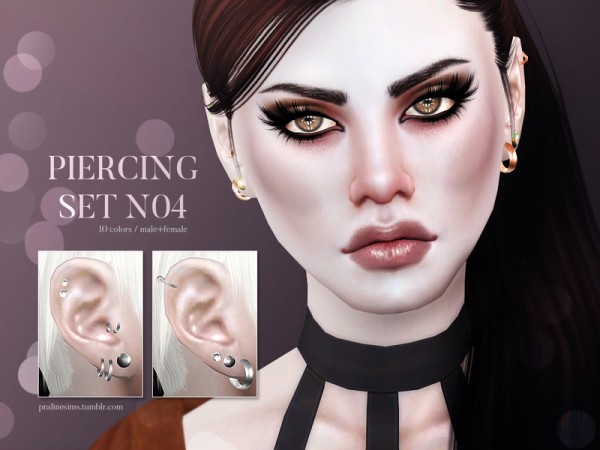 The Sims Resource: Piercing Set N04 by Pralinesims
