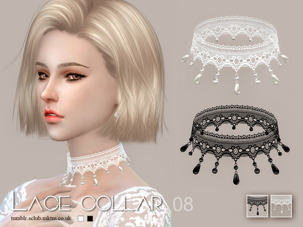  The Sims Resource: Lace collar 08 by S Club