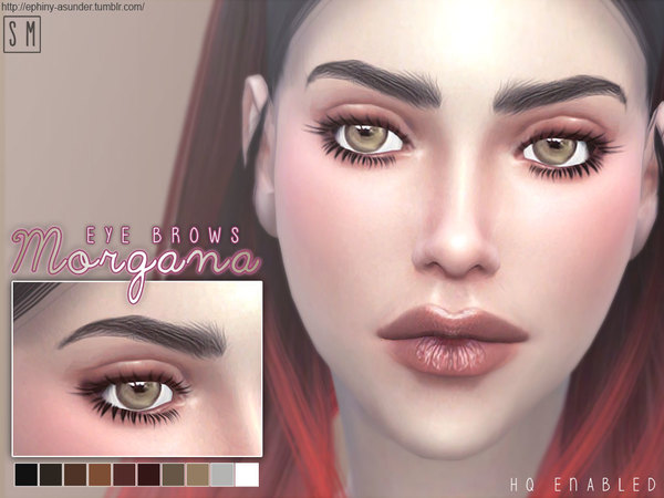  The Sims Resource: Morgana Eyebrows by Screaming Mustard