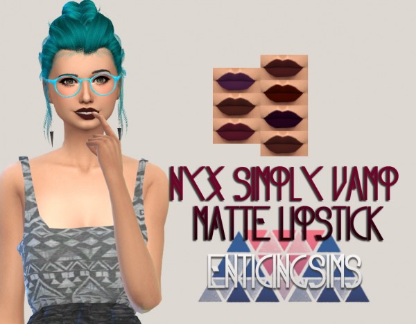  Simsworkshop: Nyx Simply Vamp Matte Lipstick by EnticingSims