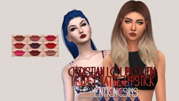  Simsworkshop: Christian Louboutin Velvet Matte Lipstick by EnticingSims