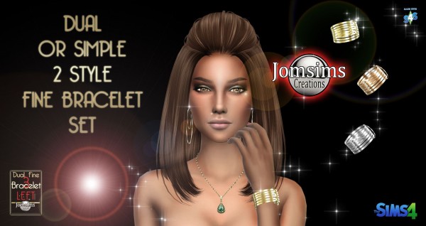  Jom Sims Creations: Dual and simple fine bracelet multi set
