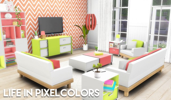  The Plumbob Architect: Life in Pixelcolors   Livingroom Set