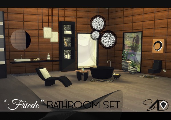  Sims 4 Designs: Friede Bathroom Set