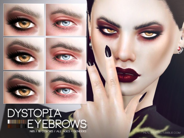  The Sims Resource: Dystopia Eyebrows N95 by Pralinesims