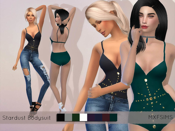  The Sims Resource: Stardust Bodysuit by mxfsims