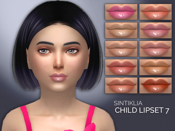  The Sims Resource: Child lipset 7 by Sintiklia