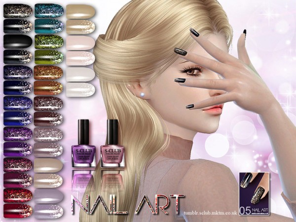  The Sims Resource: Nail Art N05 by S Club