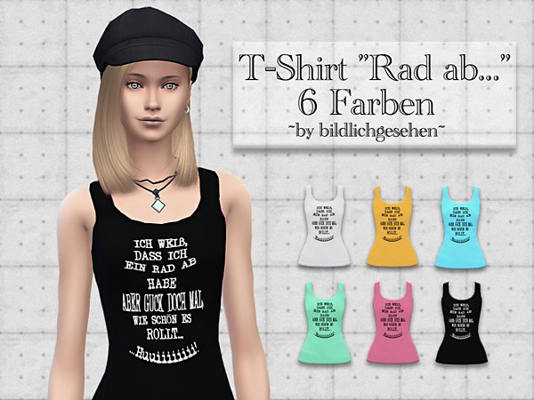  Akisima Sims Blog: T Shirt „Rad ab…“