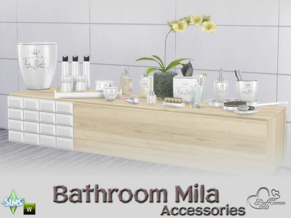  The Sims Resource: Mila Bathrom Accessories by BuffSumm